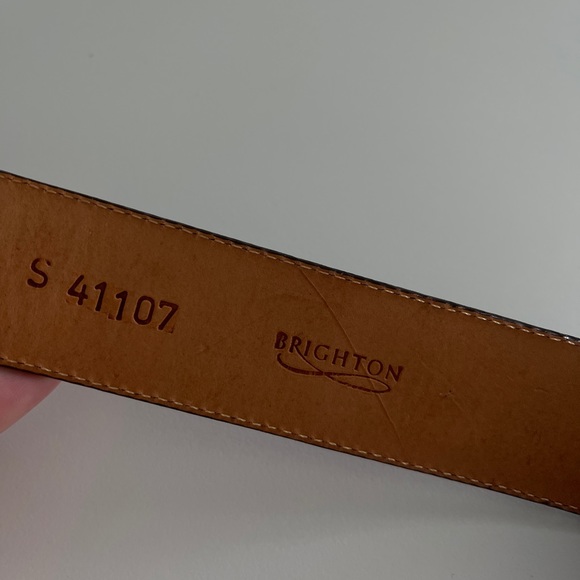 Brighton croc leather belt with silver horse buckle new - Picture 3 of 5